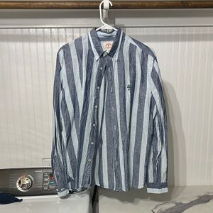 Brooks Brothers Blue and White Casual Button Down Shirt